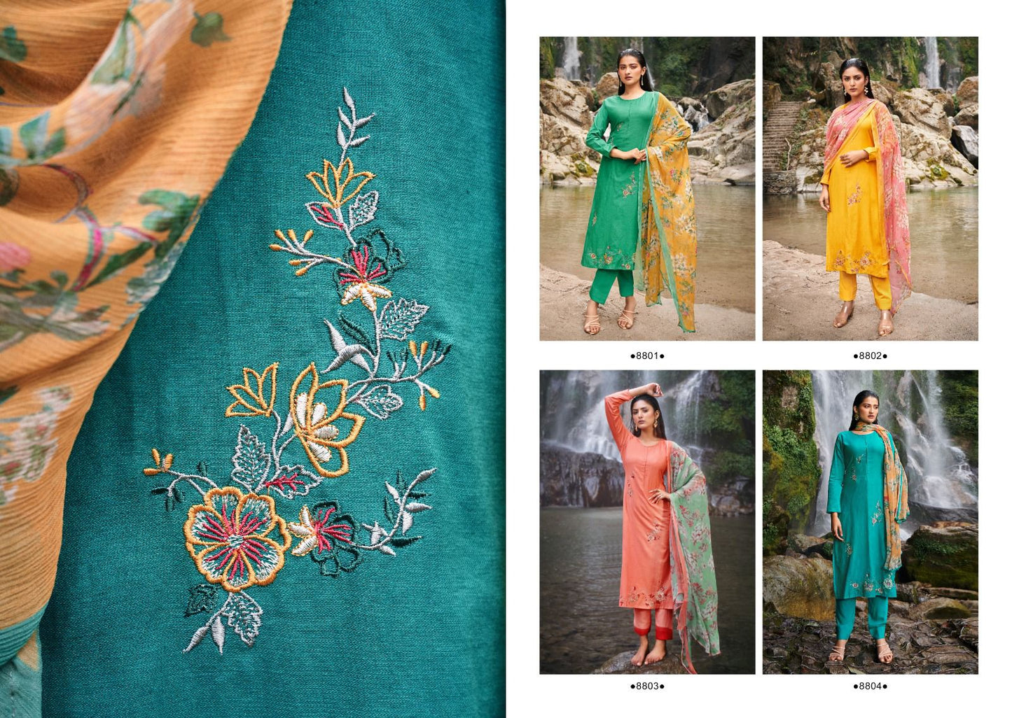 Prints Kari Rupali Jaam Satin Pant Style Suits