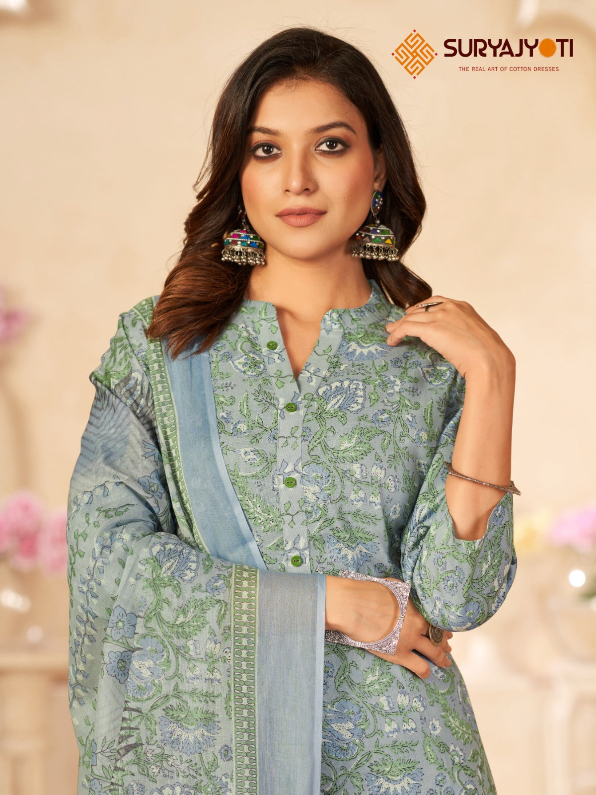 Priyal Vol 1 Suryajyoti Cotton Afghani Readymade Suit