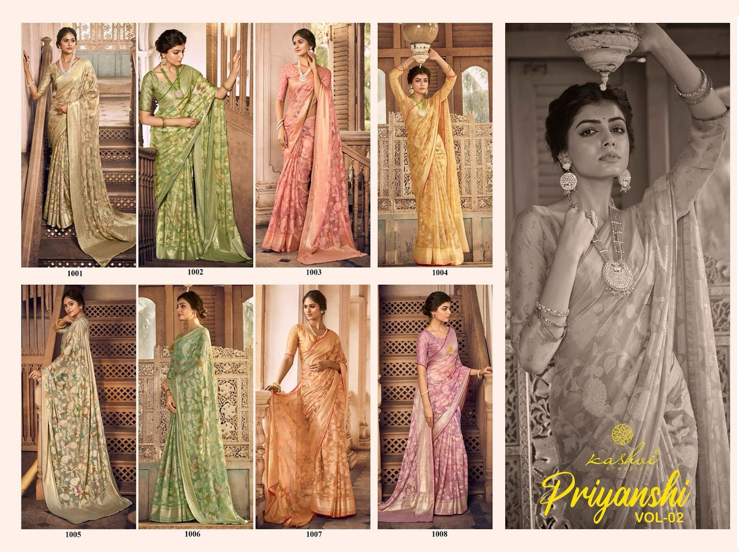 Priyanshi Vol 2 Kashvi Creation Brasso Sarees