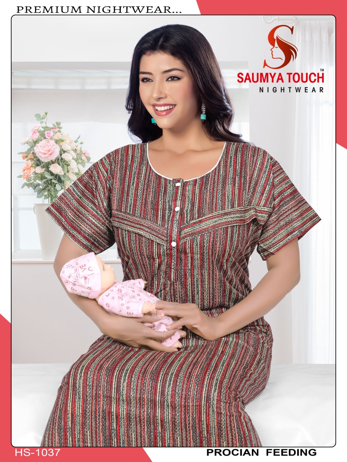Procian-2912 Saumya Touch Feeding Night Gown