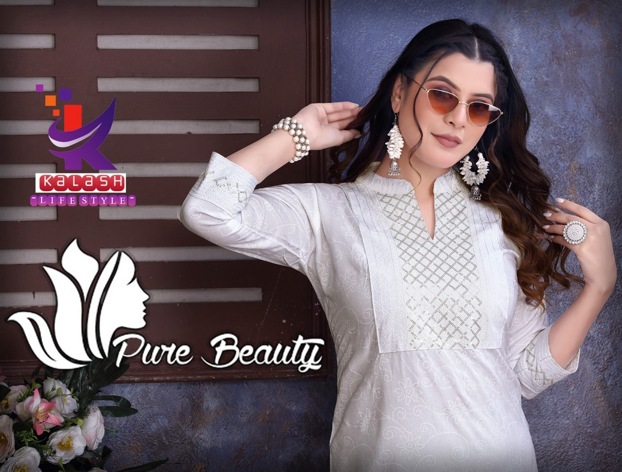 Pure Beauty Mlm Kalash Lifestyle Rayon Long Straight Kurti
