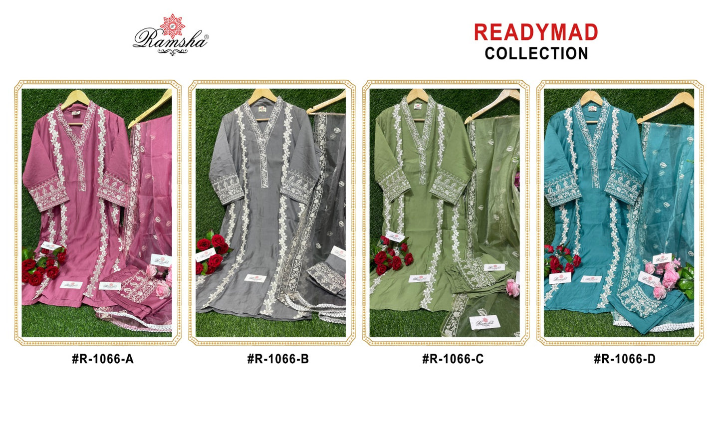 R 1066 Ramsha Silk Pakistani Readymade Suits