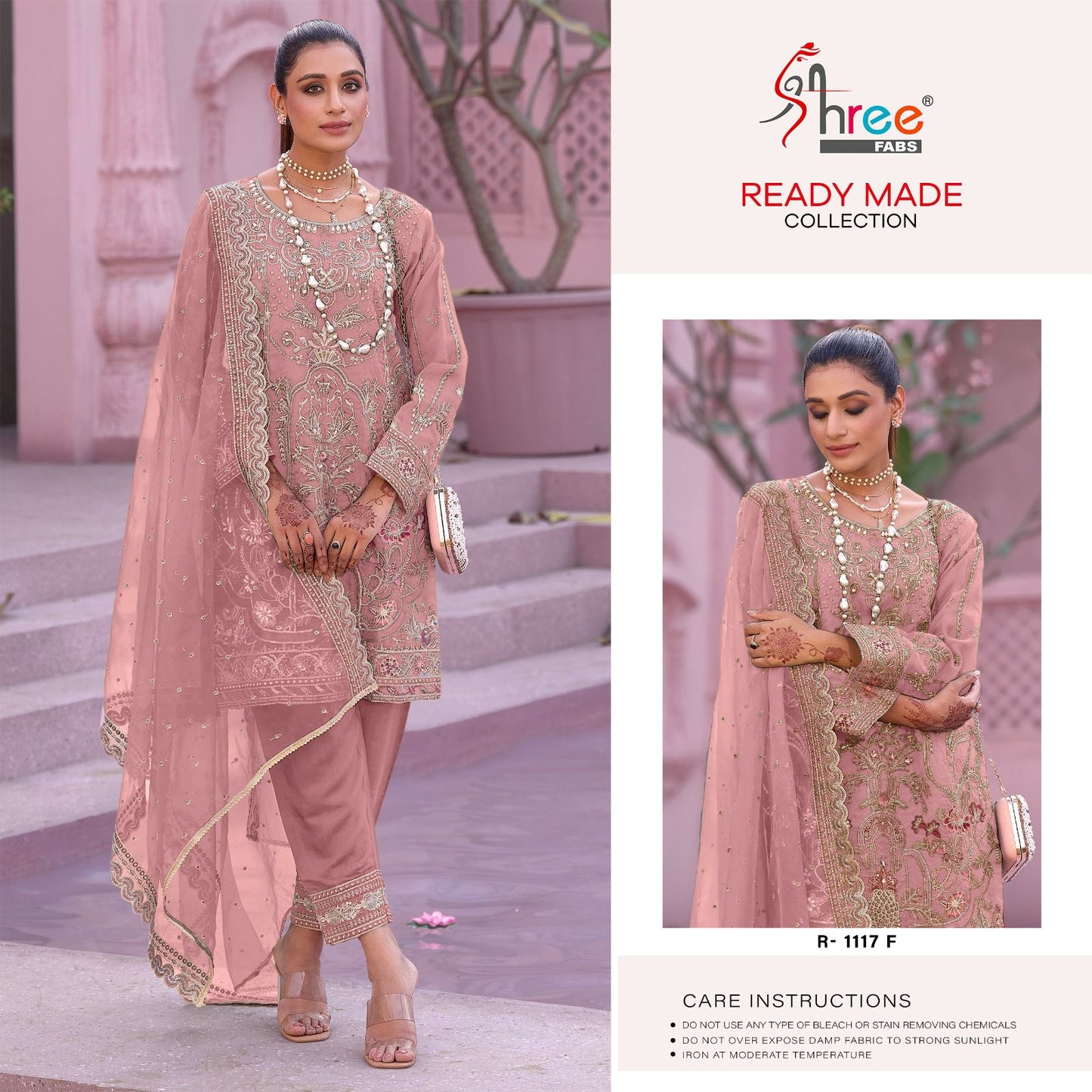 R 1117 Shree Fabs Organza Pakistani Readymade Suits