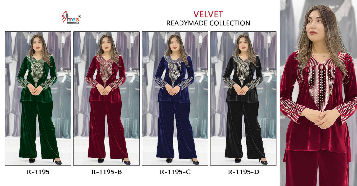 R 1195 Shree Fabs Velvet Co Ord Set