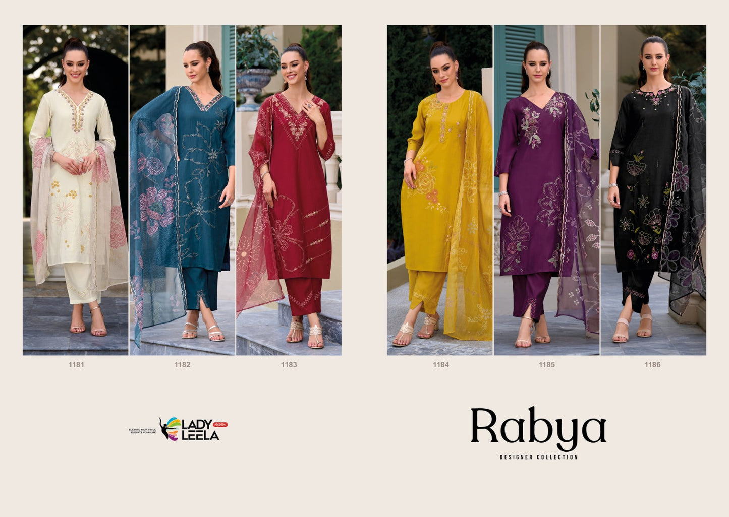 Rabya Ladyleela Viscose Silk Readymade Pant Style Suits