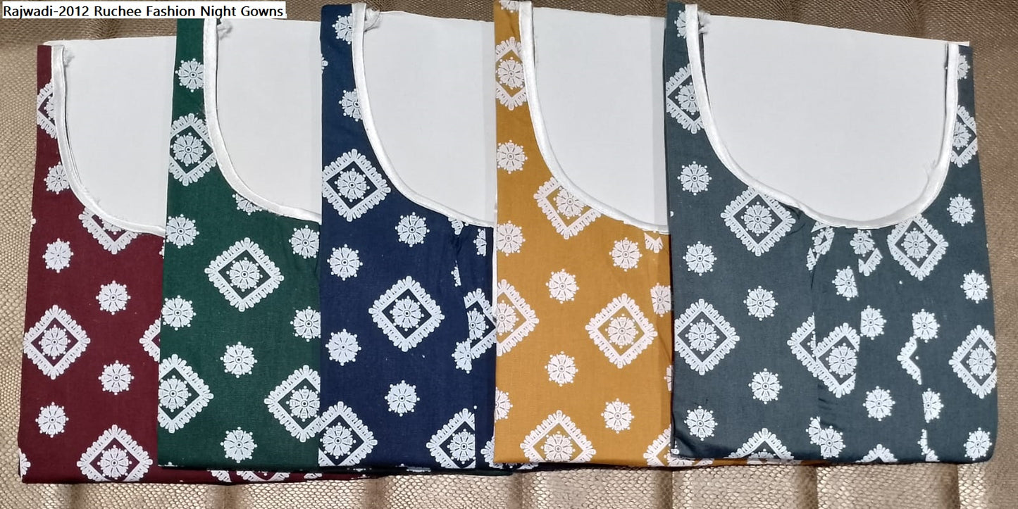 Rajwadi-2012 Ruchee Fashion Cotton Night Gowns