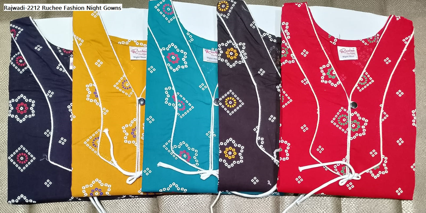 Rajwadi-2212 Ruchee Fashion Cotton Night Gowns