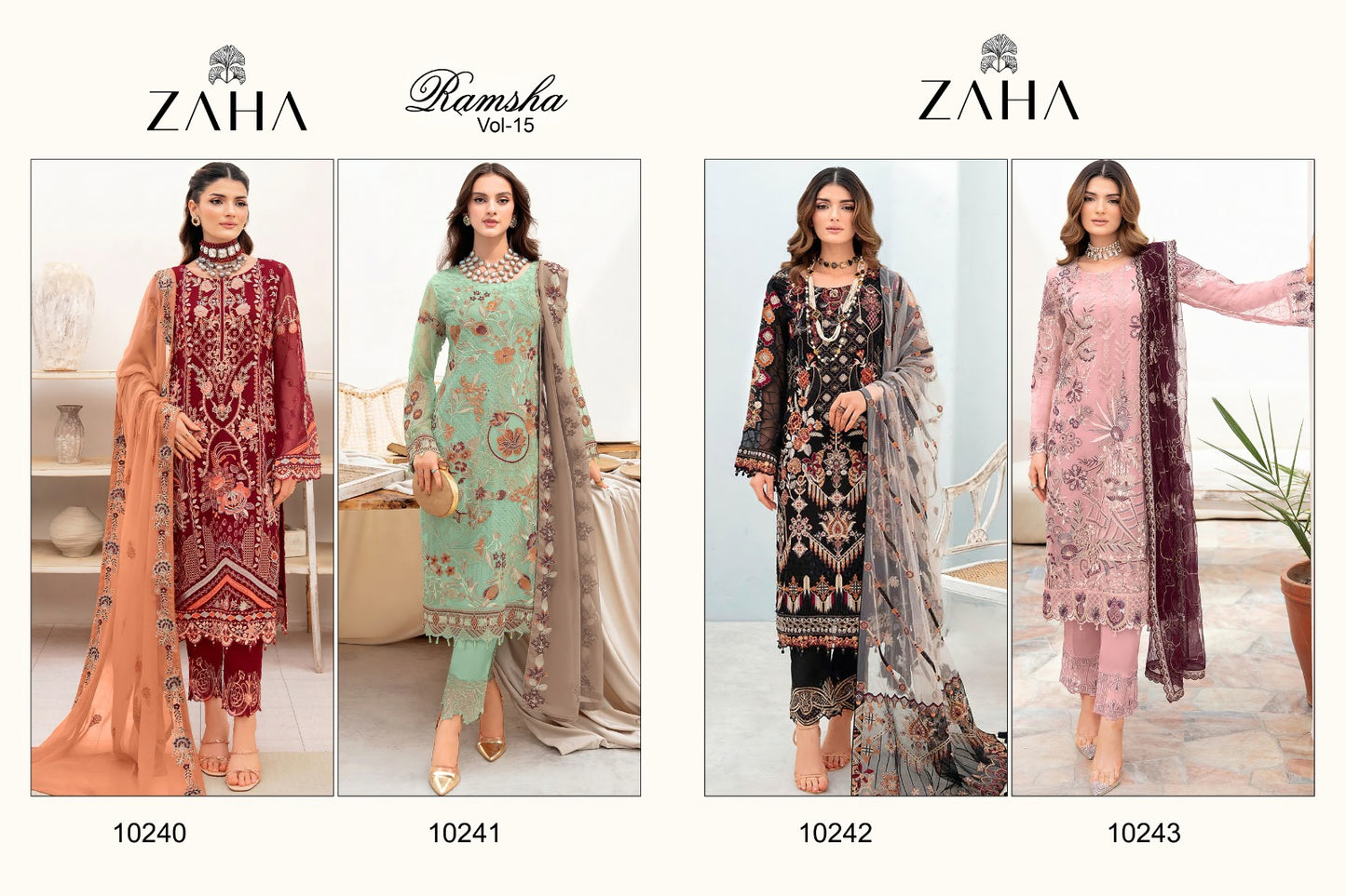 Ramsha Vol 15 Zaha Georgette Pakistani Salwar Suits