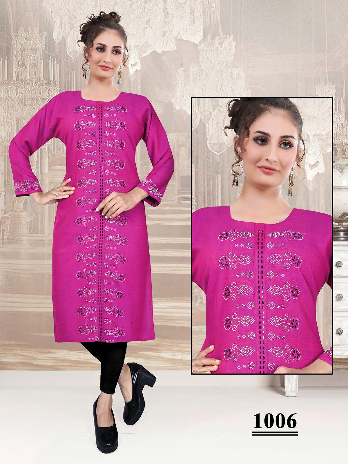 Rangabali Vol 1 Kavinay Two Tone Knee Length Kurtis