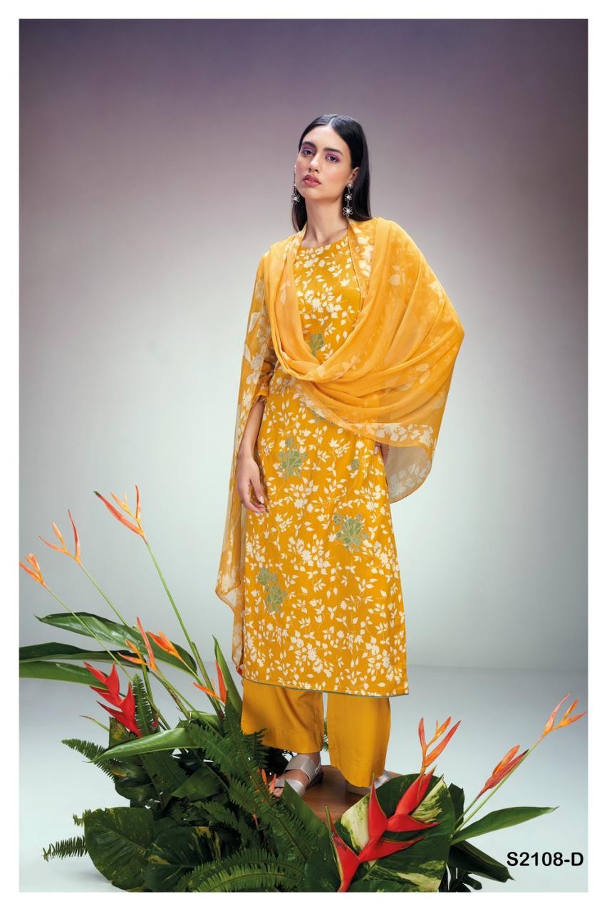 Rangani 2108 Ganga Cotton Silk Plazzo Style Suits