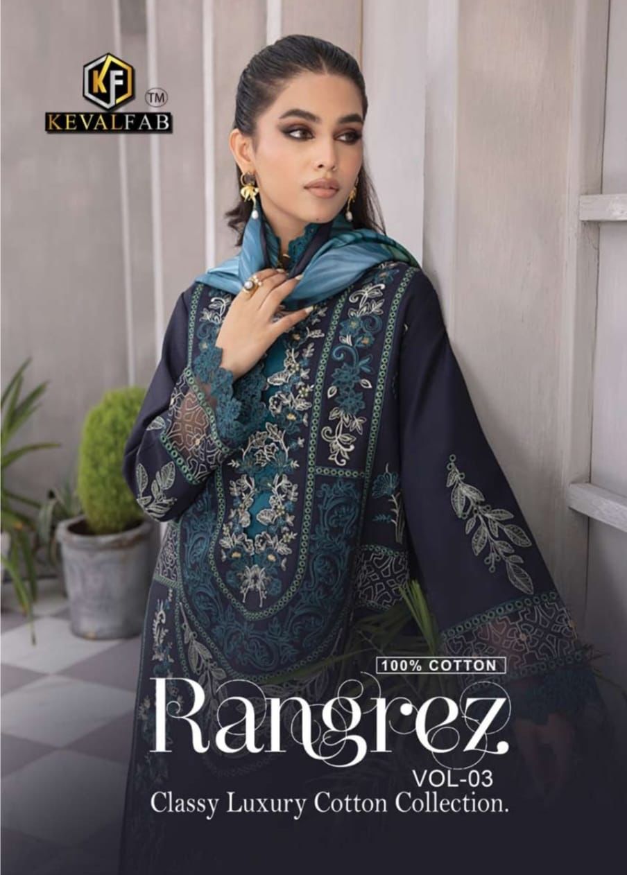 Rangrez Vol 3 Keval Fab Karachi Salwar Suits