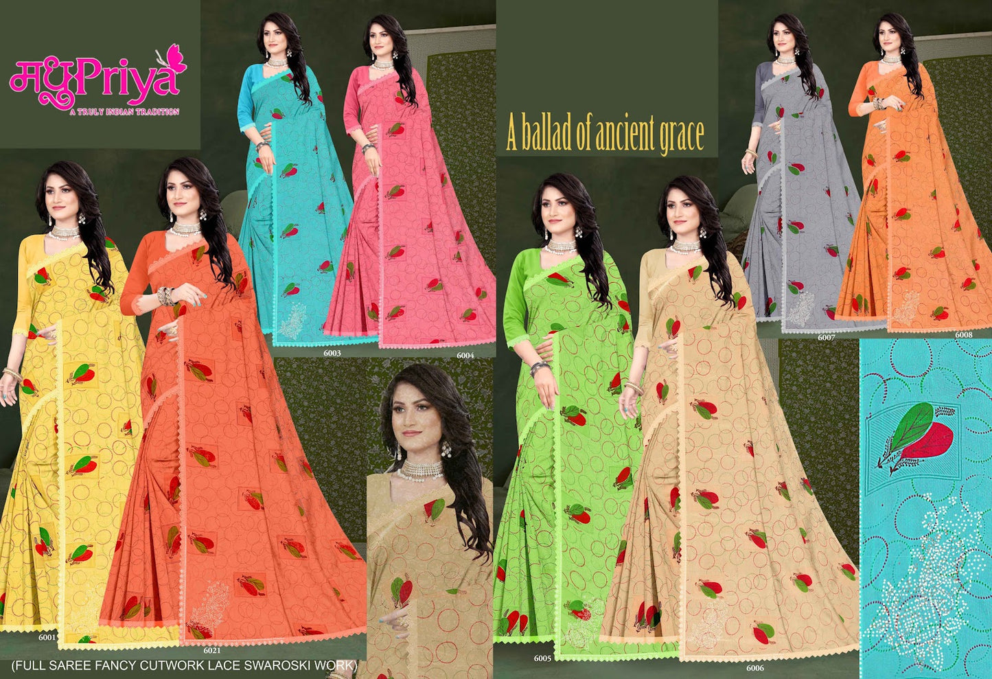 Rasgulla-7012 Madhupriya Chiffon Sarees