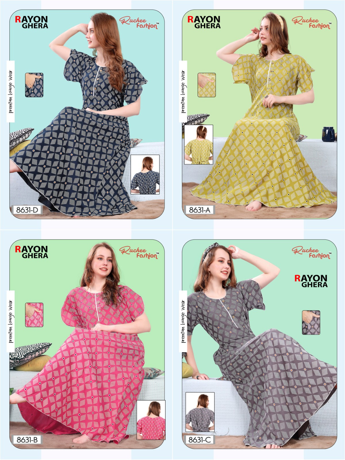Rayon-0301 Ruchee Fashion Night Gowns