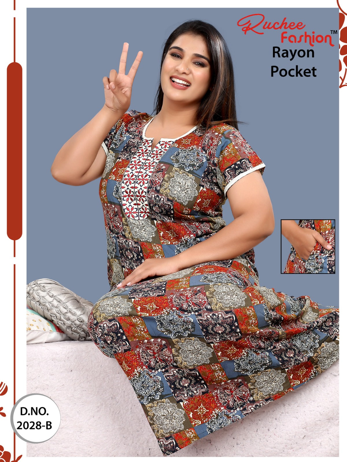 Rayon-2612 Ruchee Fashion Night Gowns