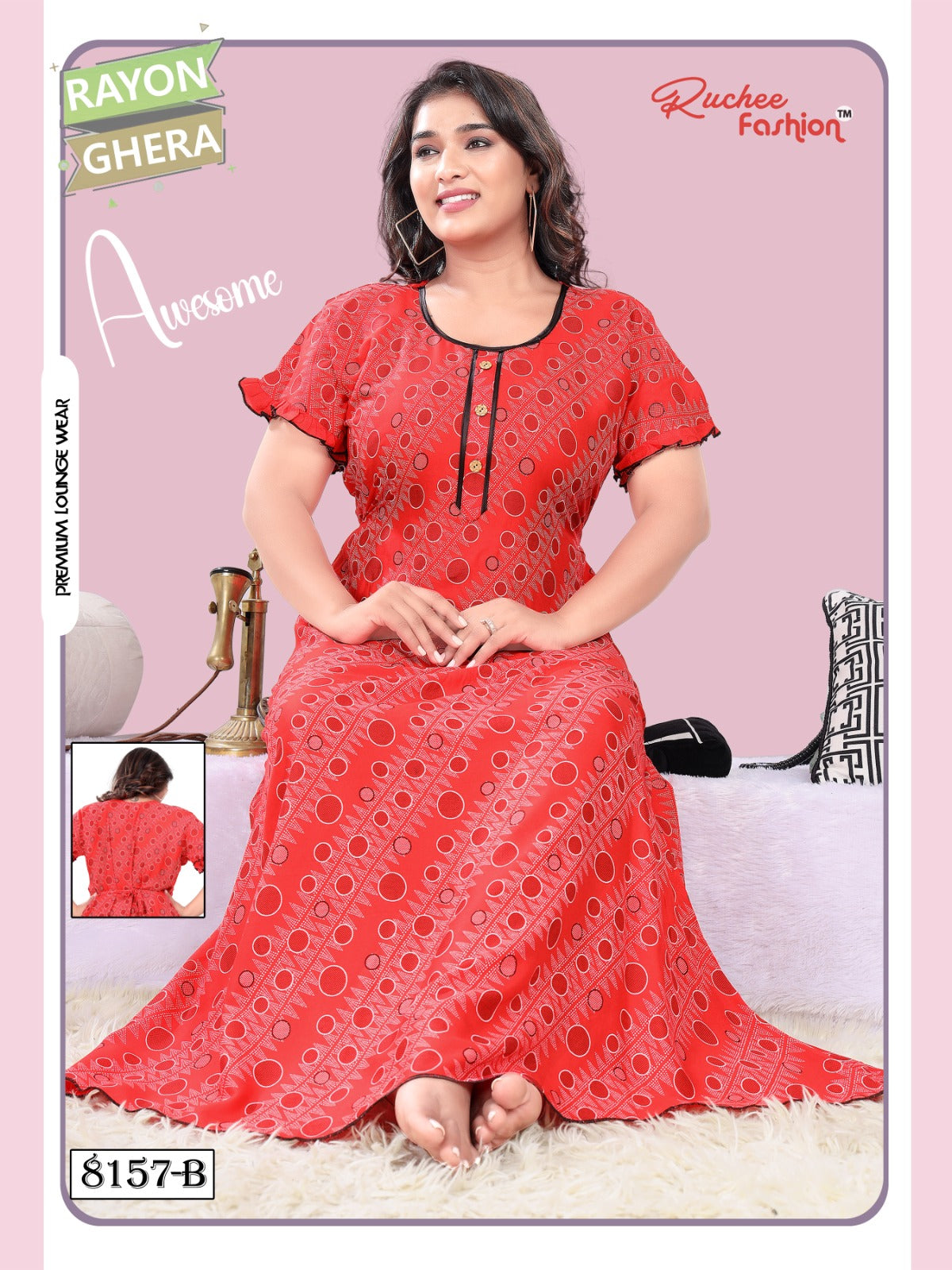 Rayon Ghera 2711 Ruchee Fashion Night Gowns