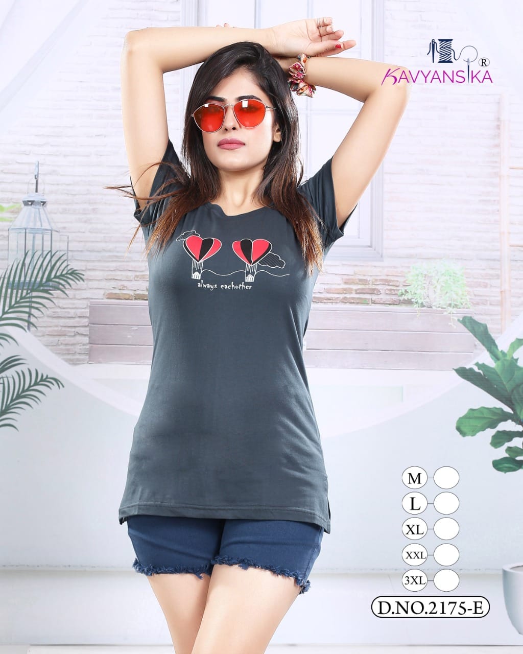 Ready At Store-Vol 2175 Kavyansika Hosiery Cotton Women Long Tshirt