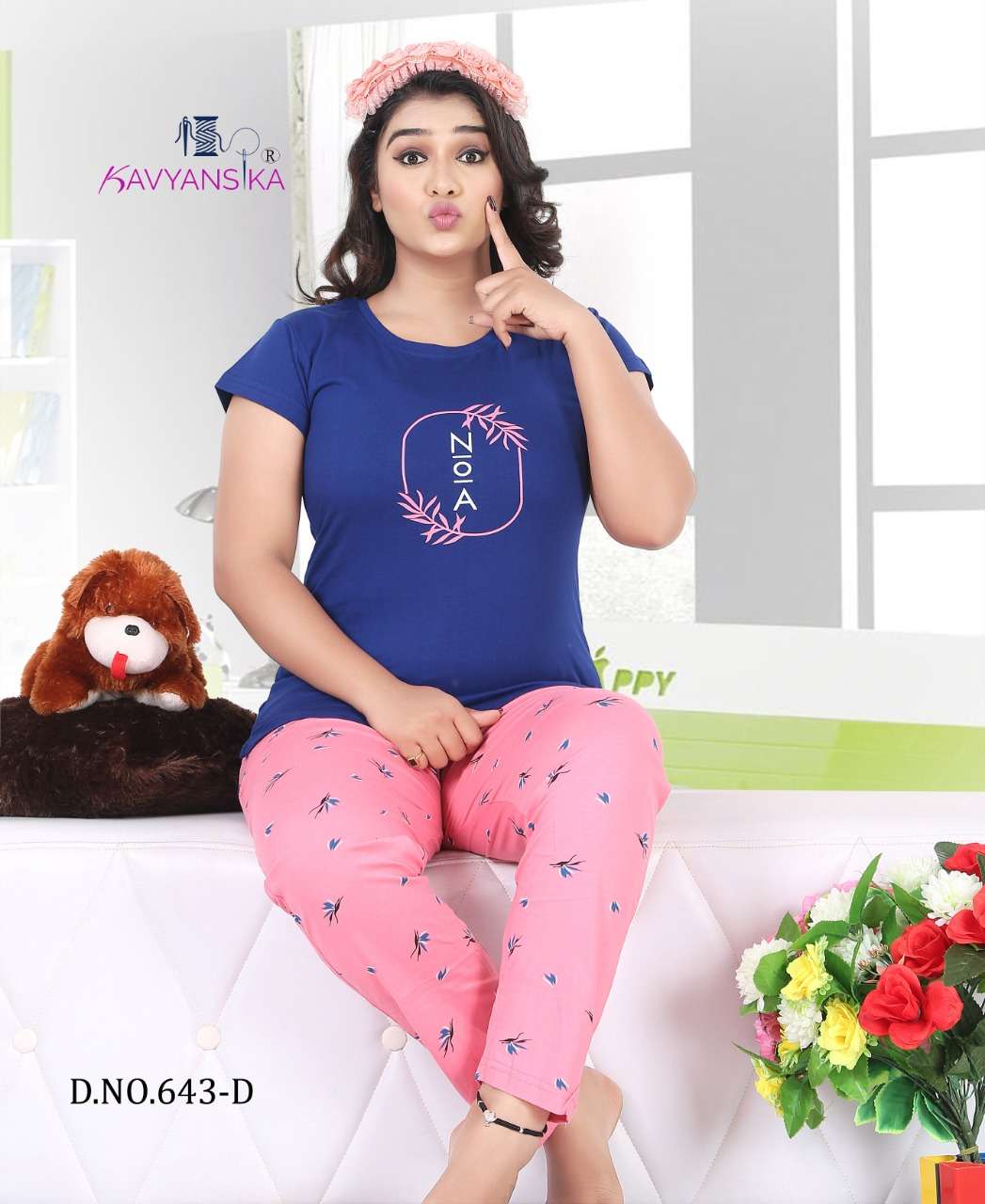 Ready At Store-Vol 643 Kavyansika Hosiery Cotton Pyjama Night Suits