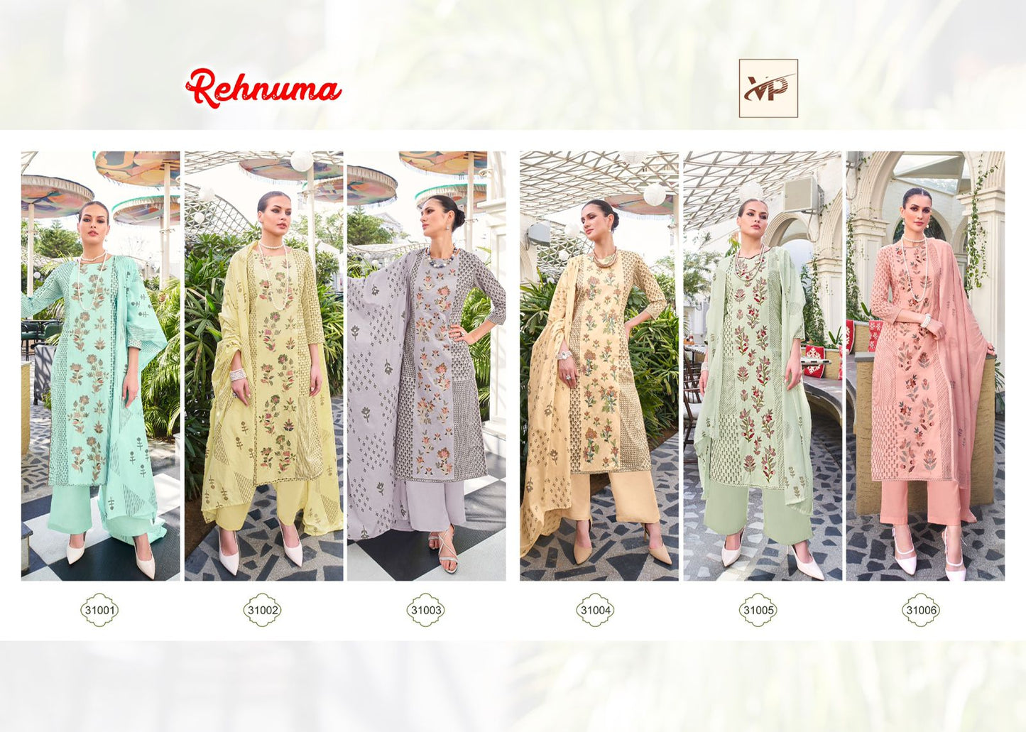Rehnuma Vp Lawn Cotton Plazzo Style Suits