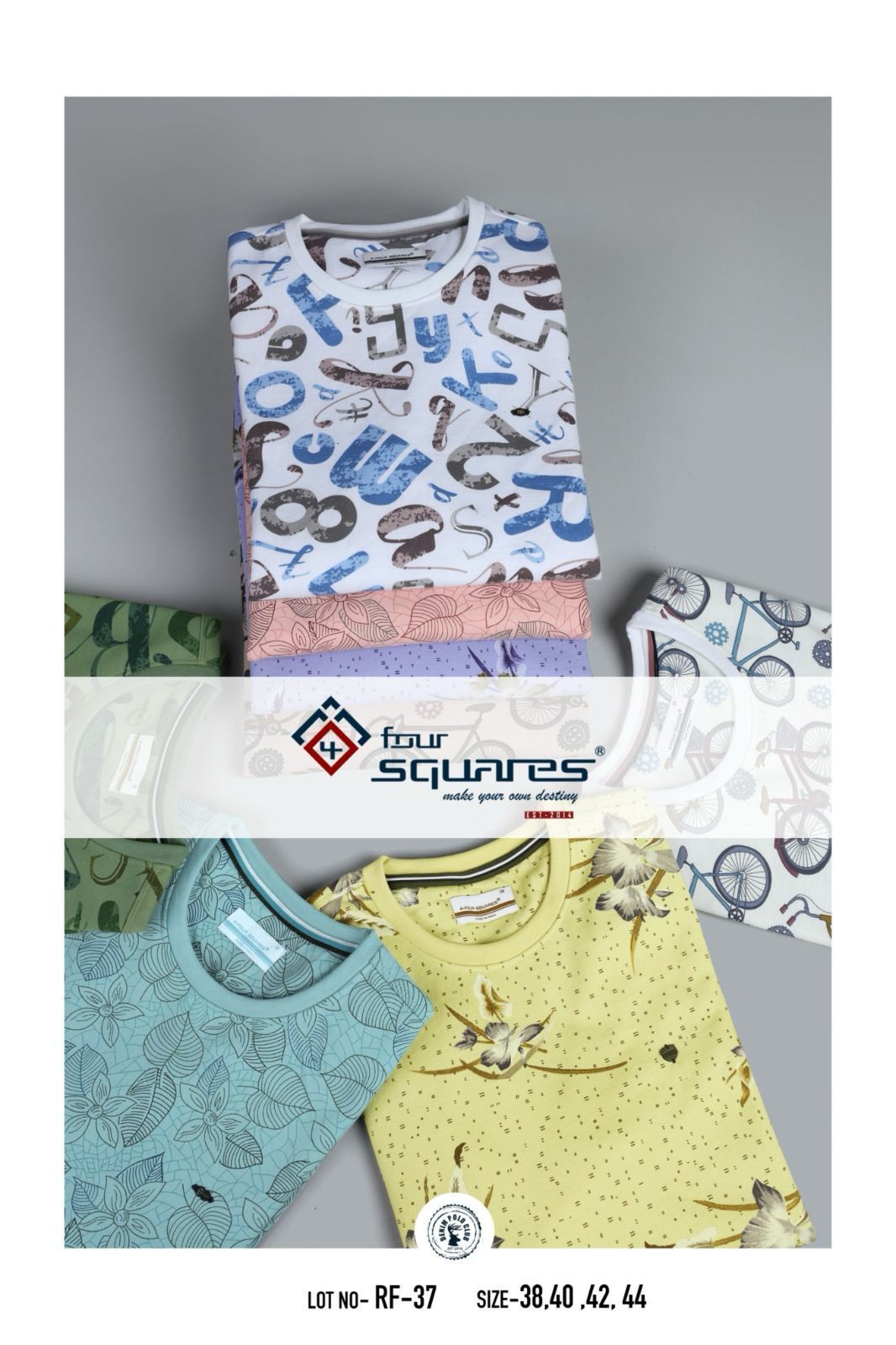Rf-37 4 Four Squares Looper Mens Tshirts