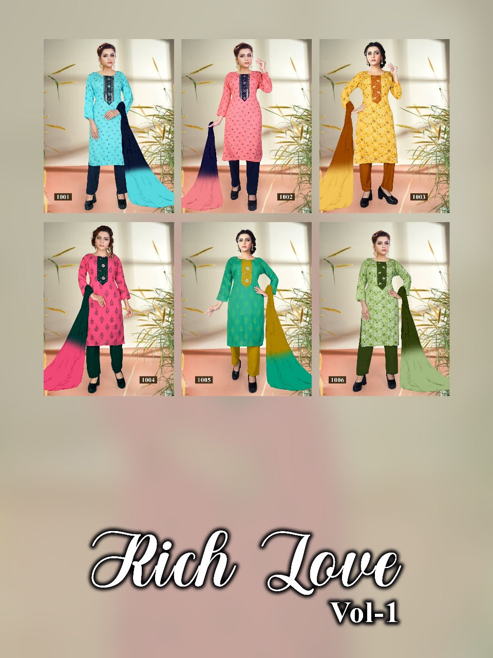 Rich Love Vol 1 Kavinay Rayon Readymade Pant Style Suits
