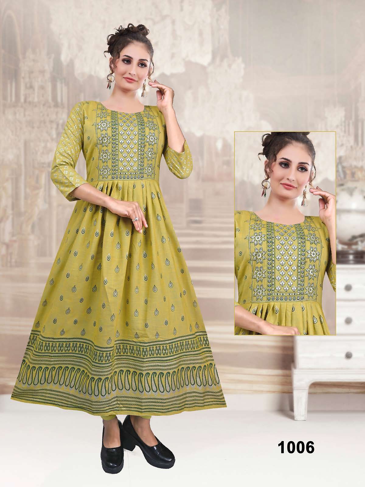 Riley Vol 1 Kavinay Two Tone Anarkali Kurtis