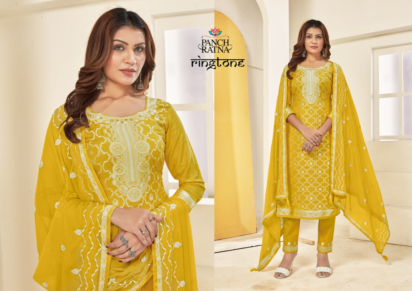 Ringtone Panch Ratna Muslin Pant Style Suits