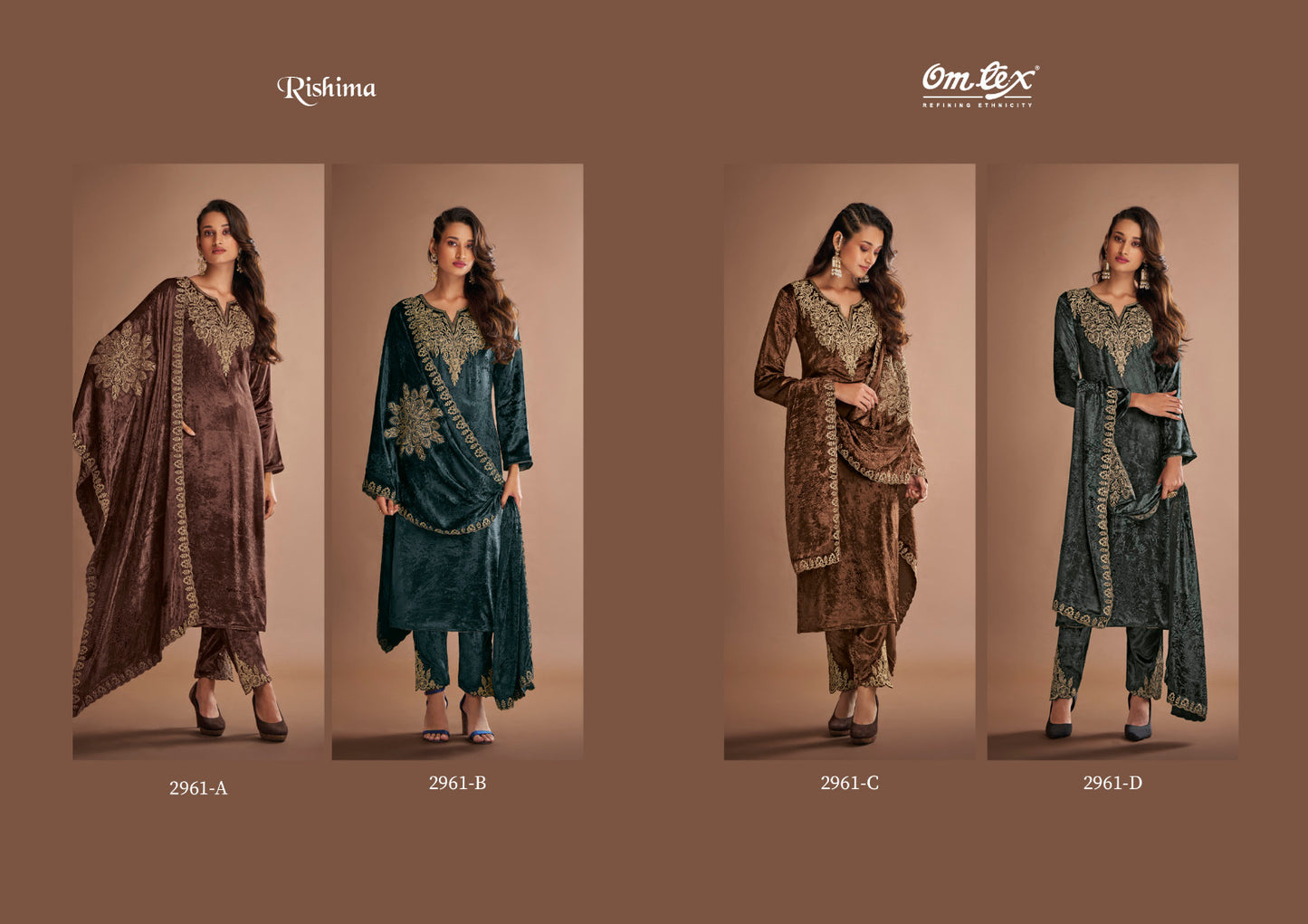 Rishima Omtex Velvet Suits