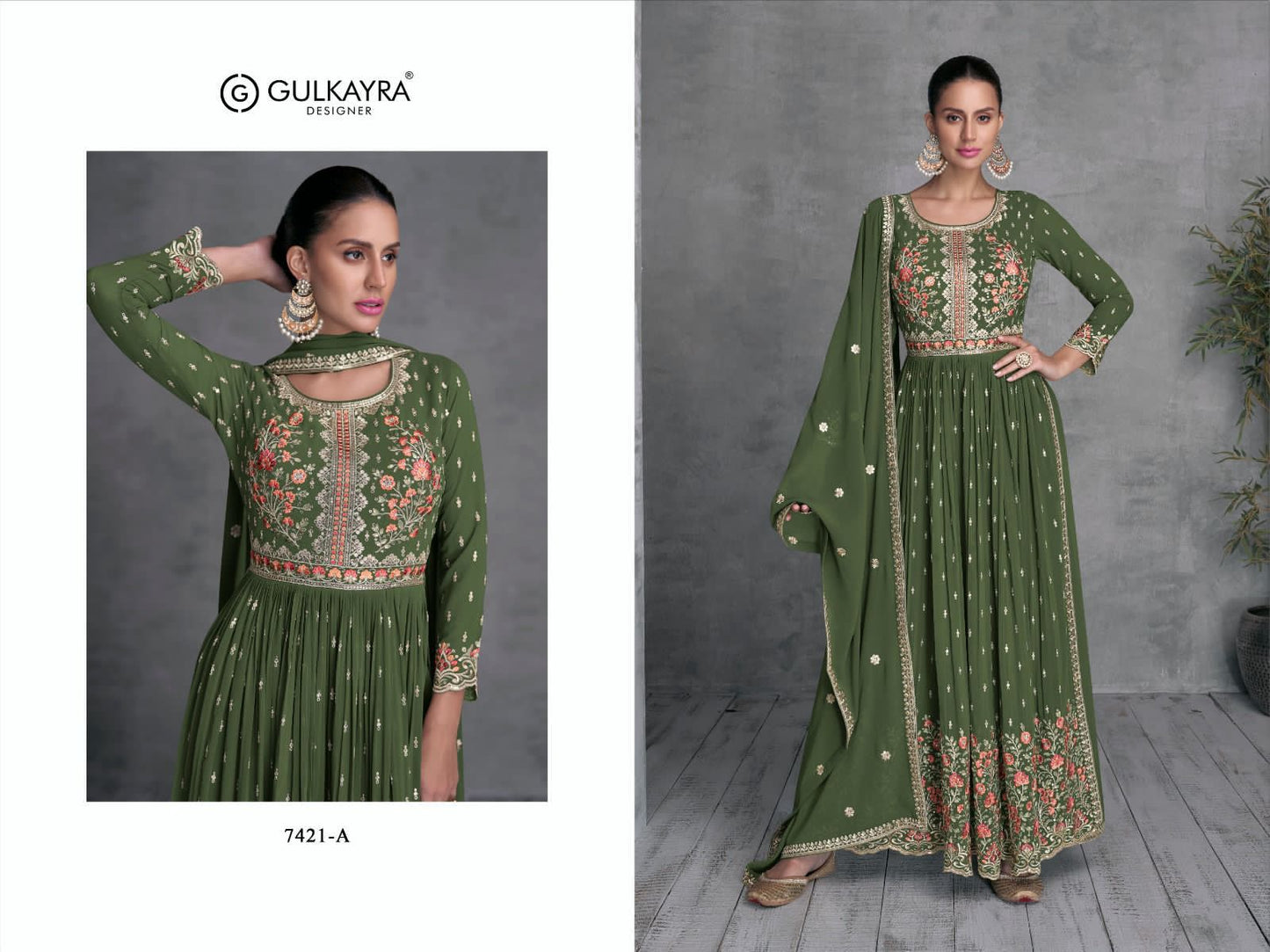 Rivva Gulkayra Designer Georgette Readymade Plazzo Style Suits