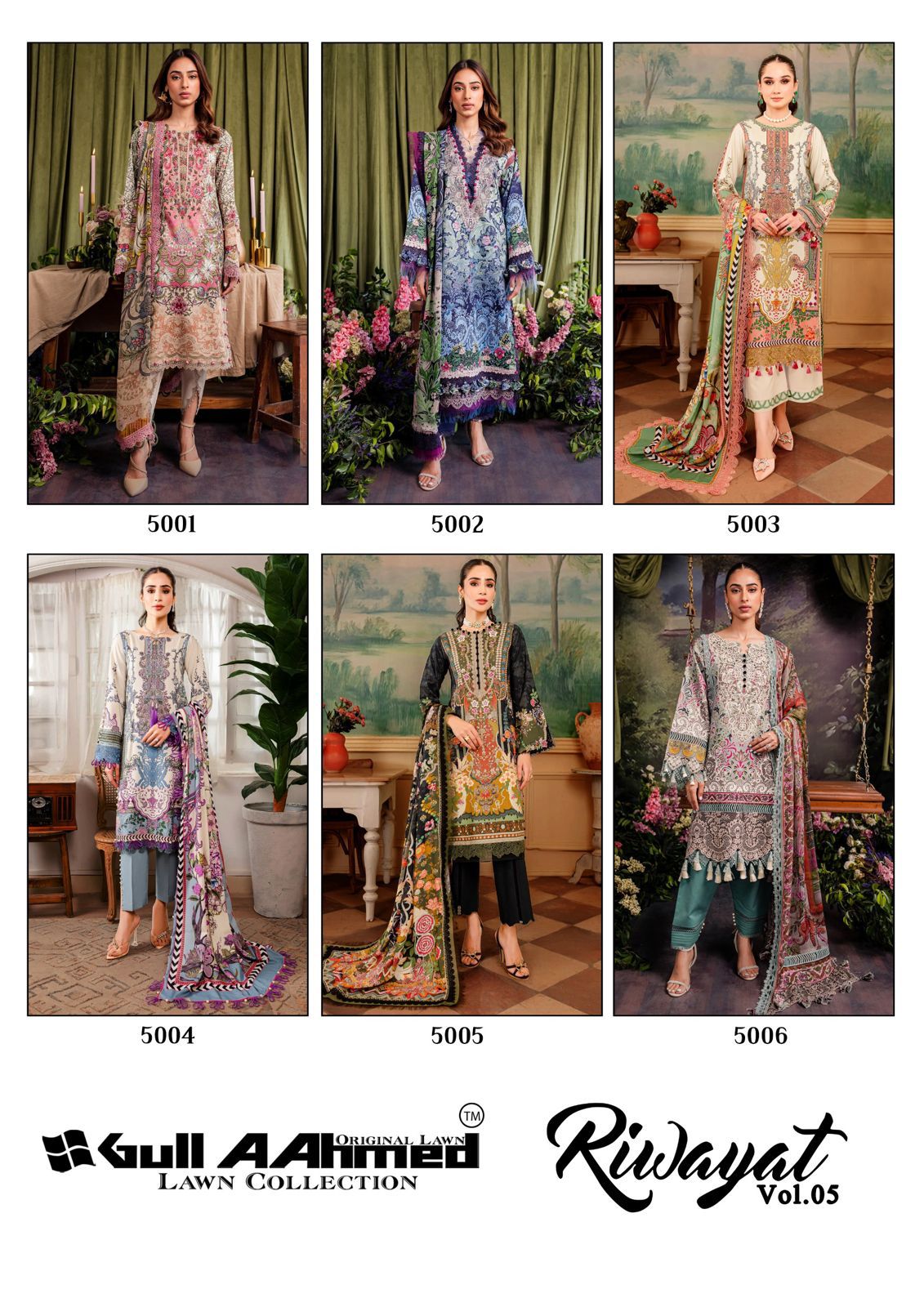 Riwayat Vol 5 Gul Ahmed Pure Lawn Karachi Salwar Suits