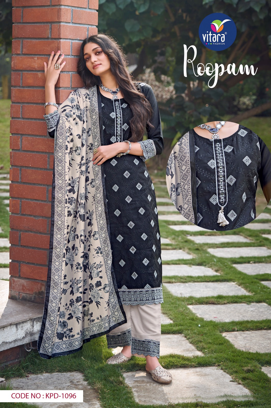 Roopam Vitara Roman Silk Readymade Pant Style Suits