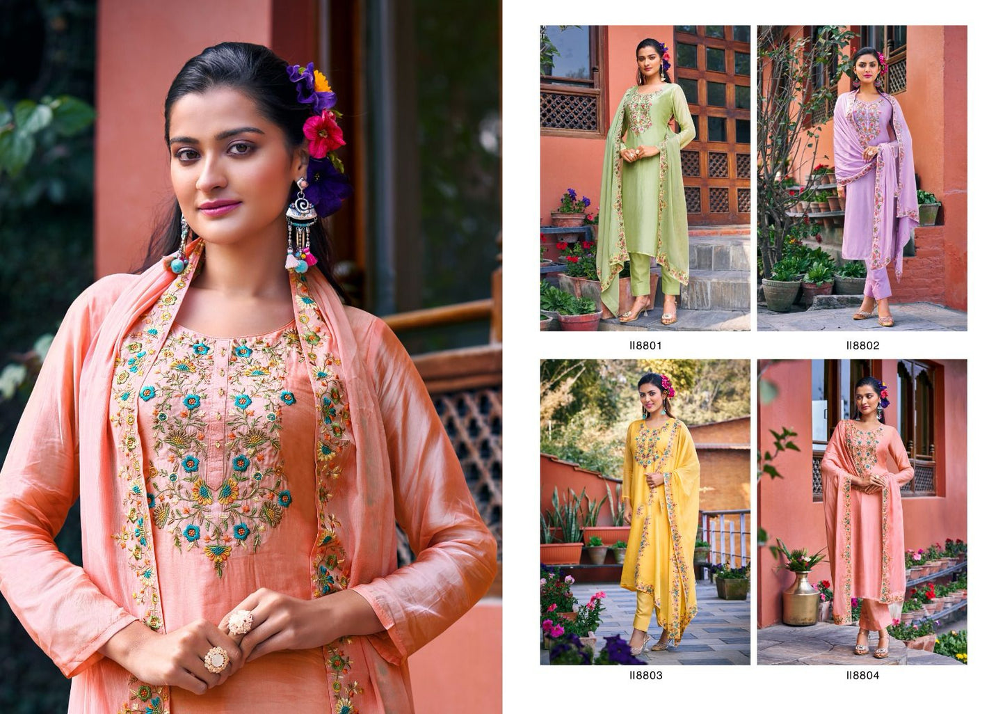 Rose Rupali Viscose Pant Style Suits