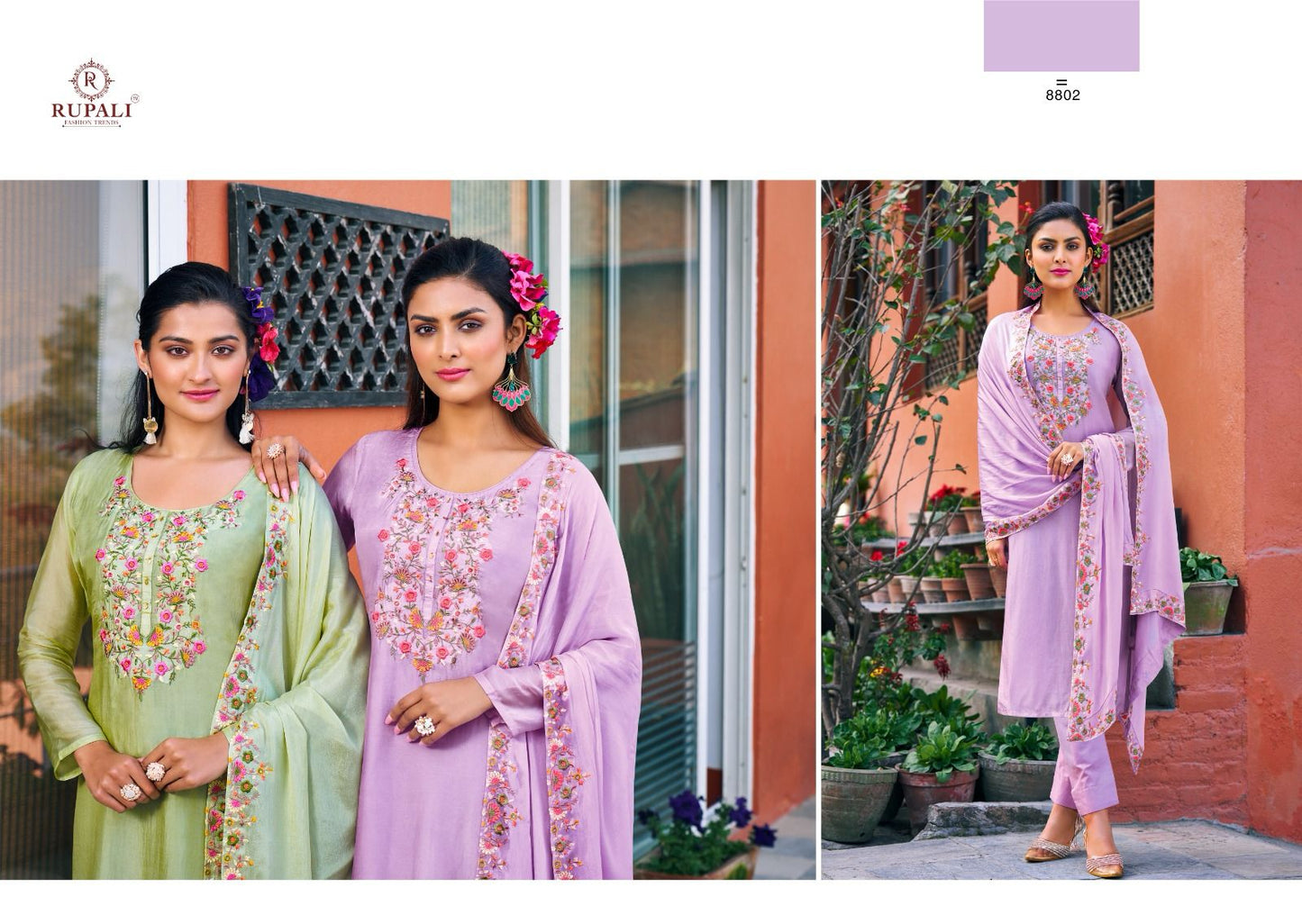 Rose Rupali Viscose Pant Style Suits