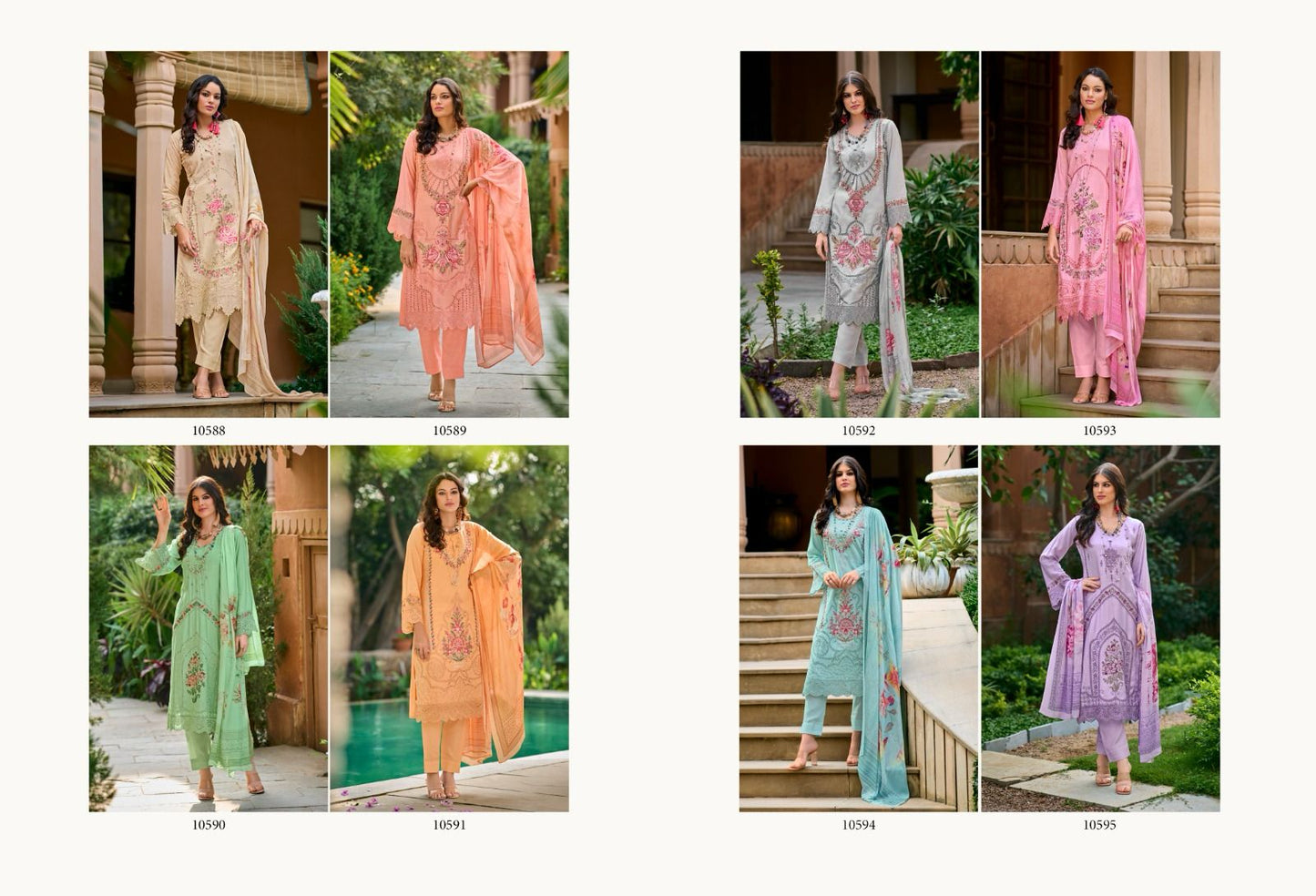 Rosemeen Ibiza Pure Muslin Pant Style Suits