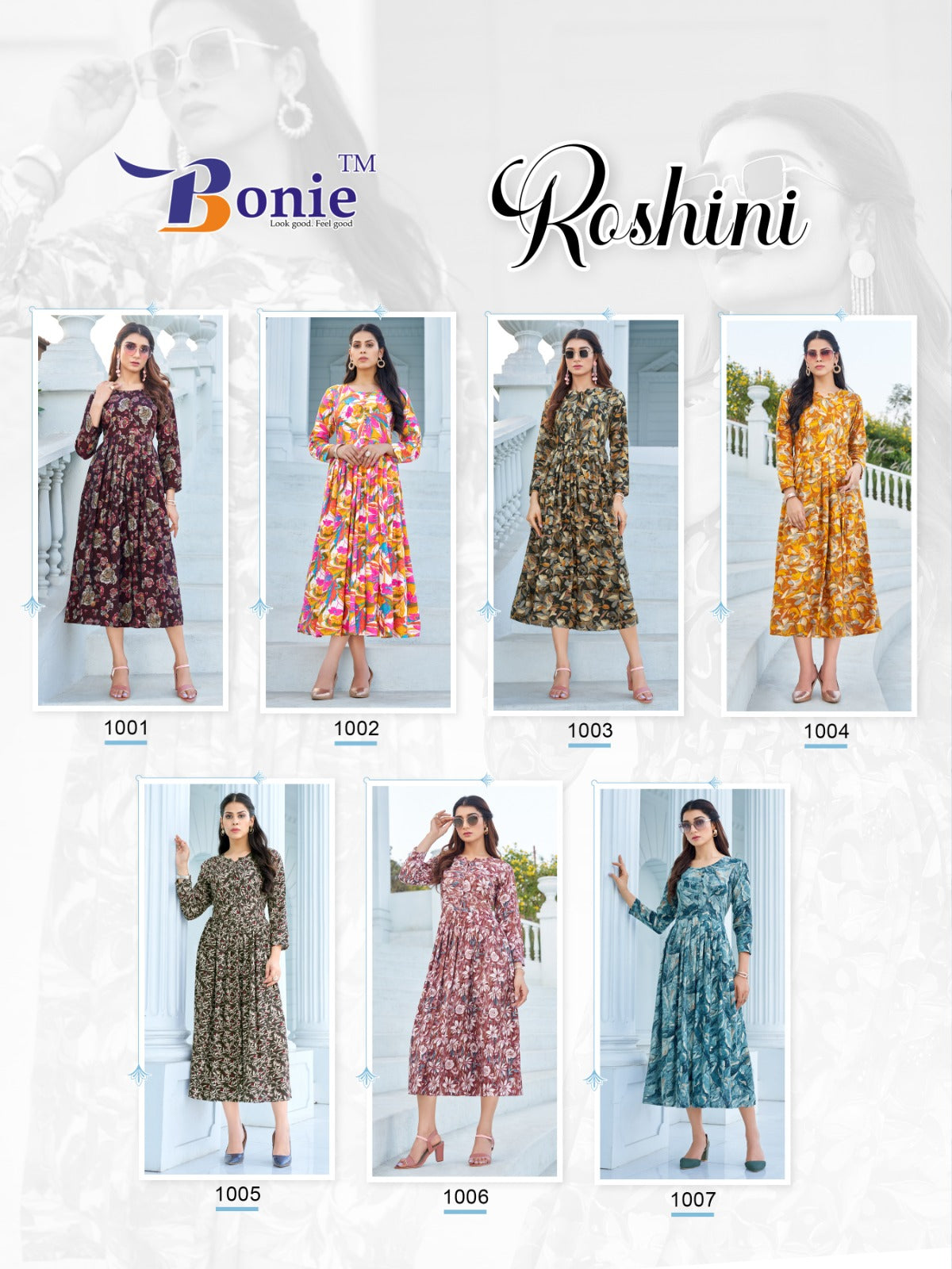 Roshini Vol 1 Bonie Rayon Anarkali Kurtis
