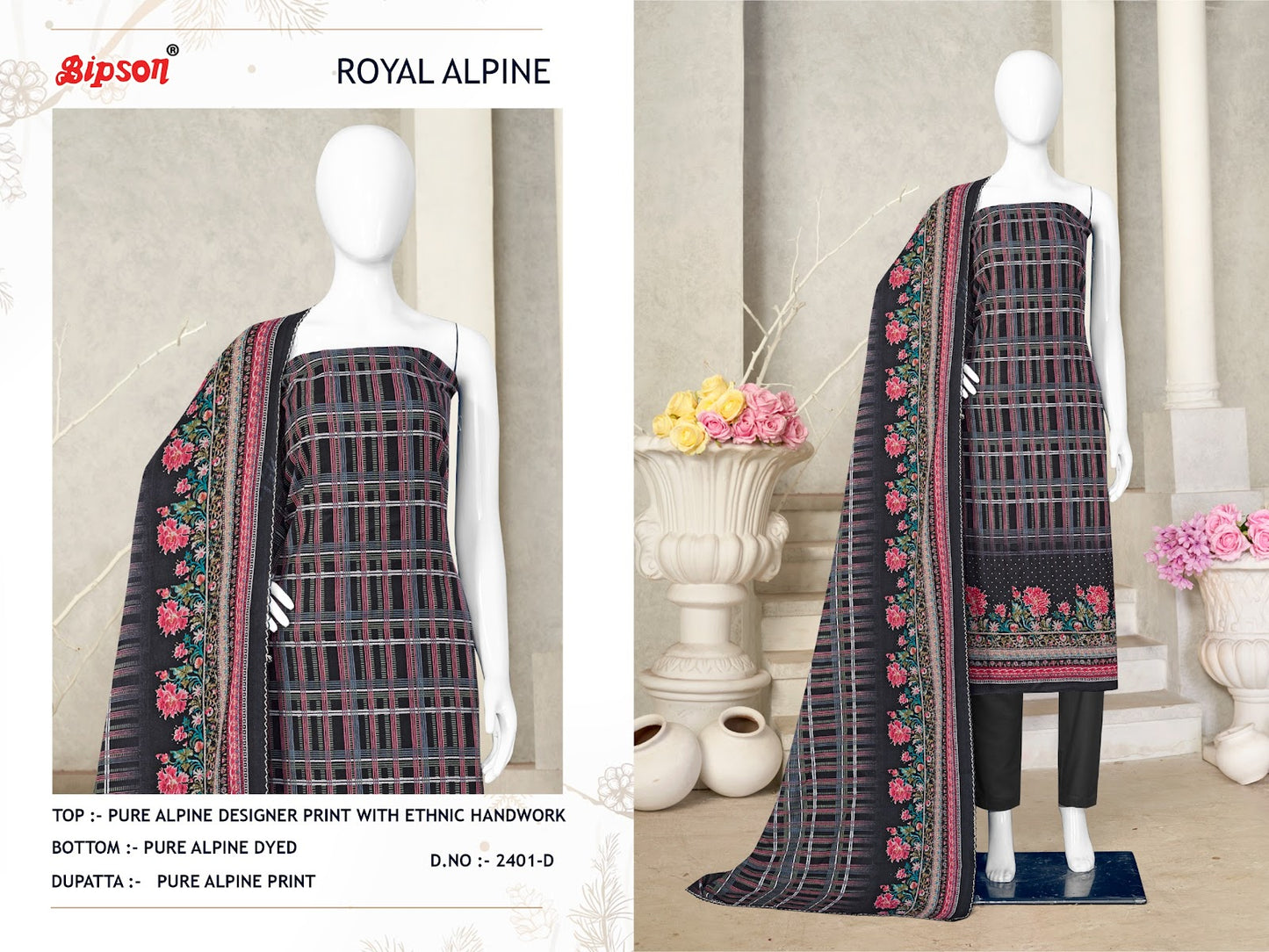 Royal Alpine 2401 Bipson Prints Pant Style Suits