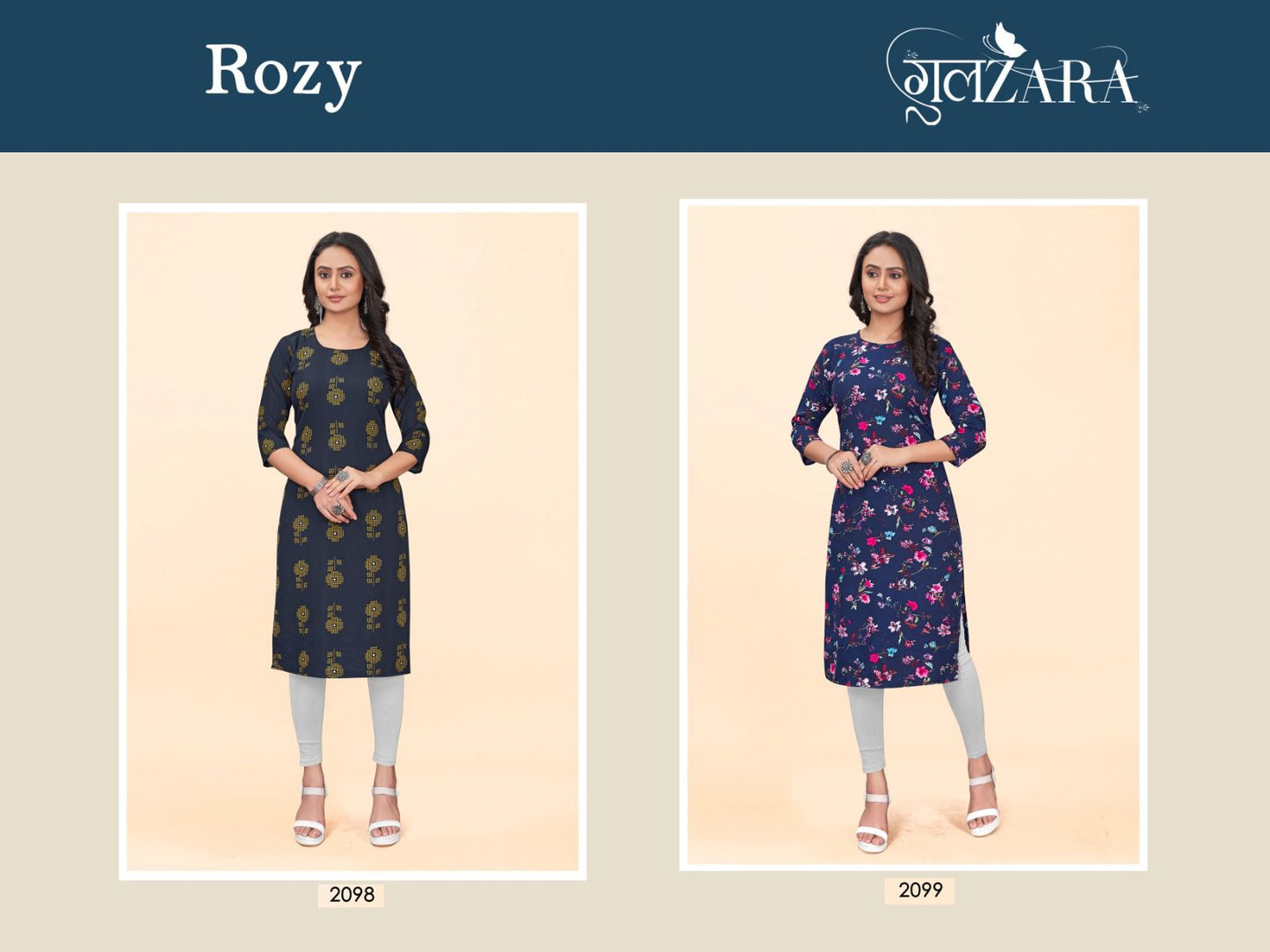 Rozy Gulzara Knee Length Kurtis