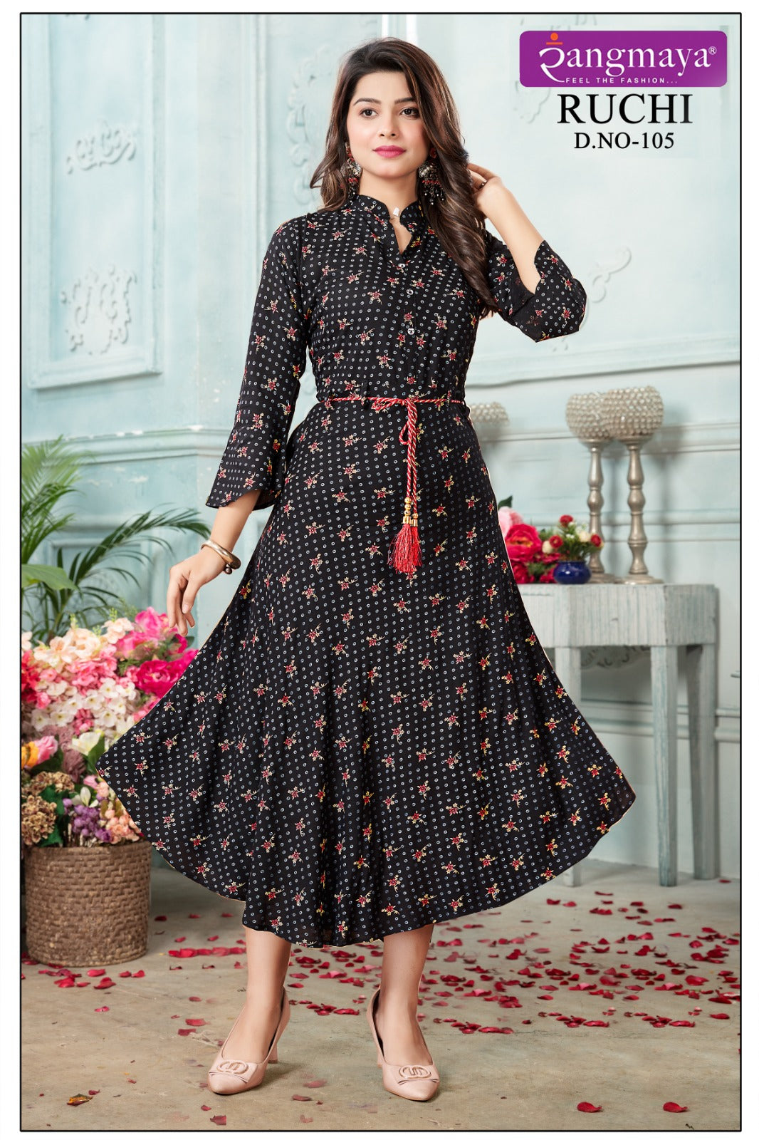 Ruchi Rangmaya Rayon Anarkali Kurtis