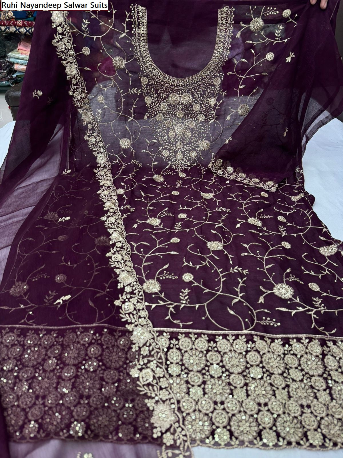 Ruhi Nayandeep Viscose Simmer Salwar Suits