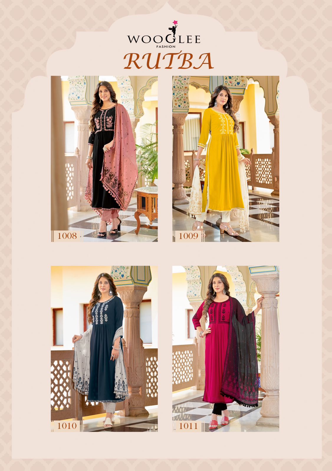 Rutba Wooglee Rayon Readymade Pant Style Suits