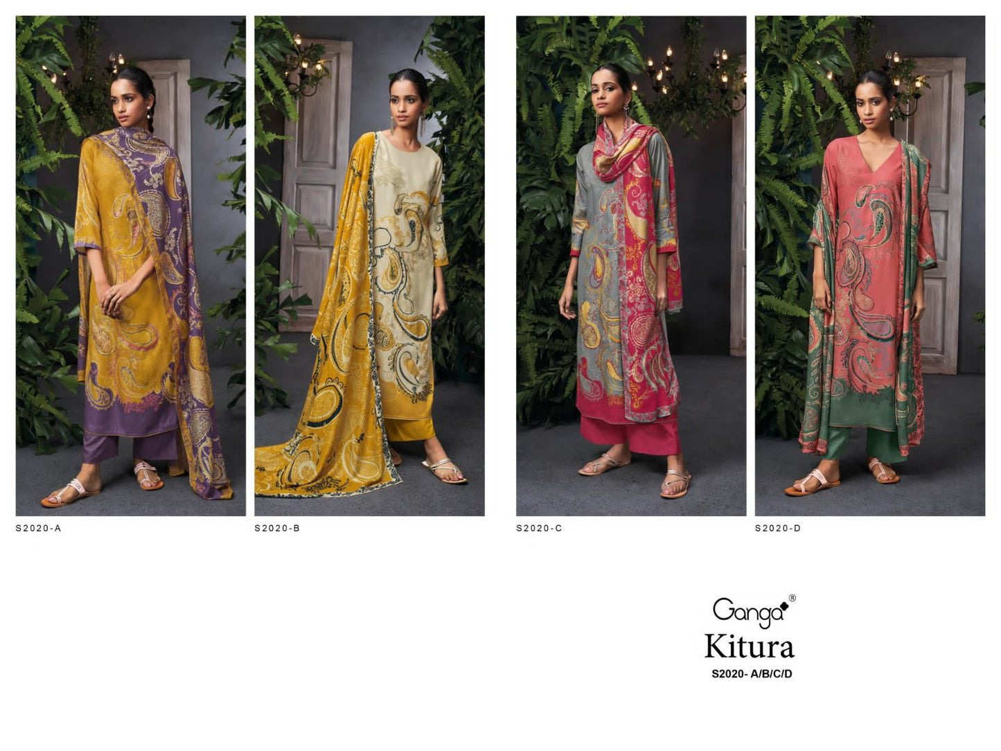 S2020-Abcd Kitura Ganga Pashmina Suits