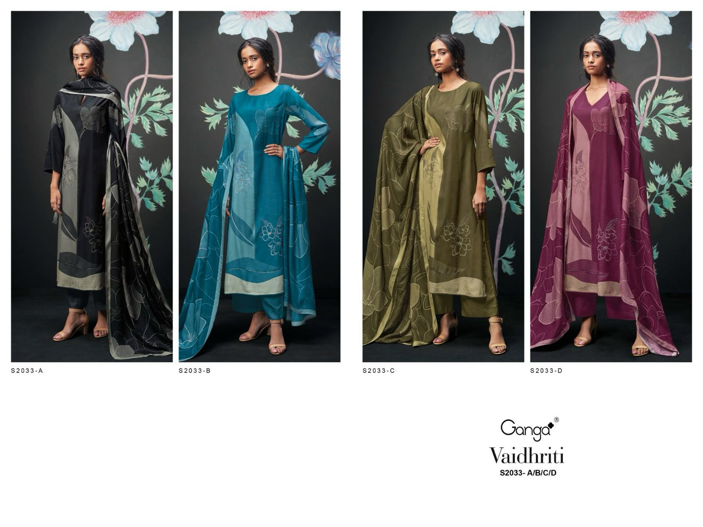 S2033-Abcd Vaidhriti Ganga Pashmina Suits