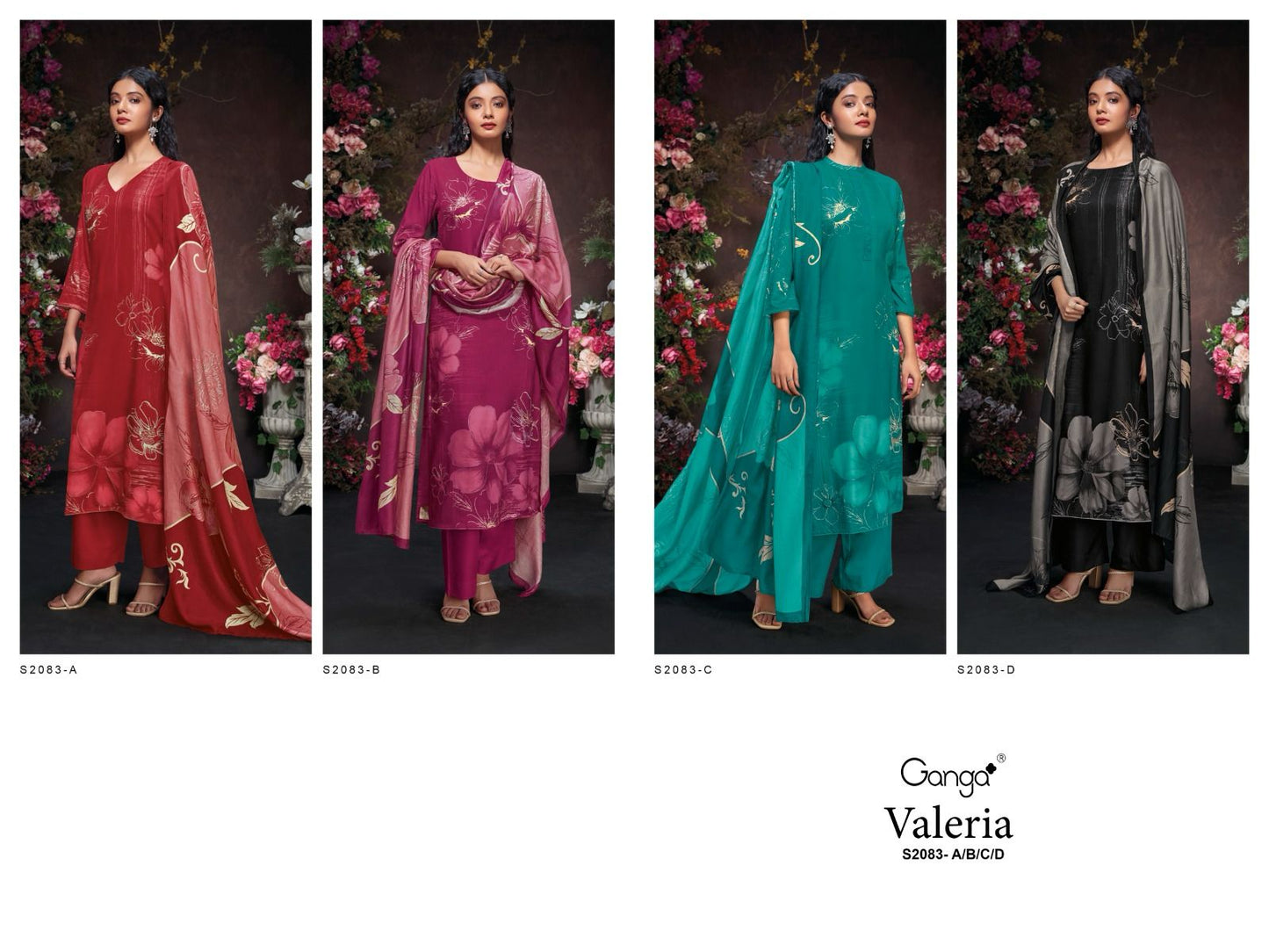 S2083-Abcd Valeria Ganga Pashmina Suits