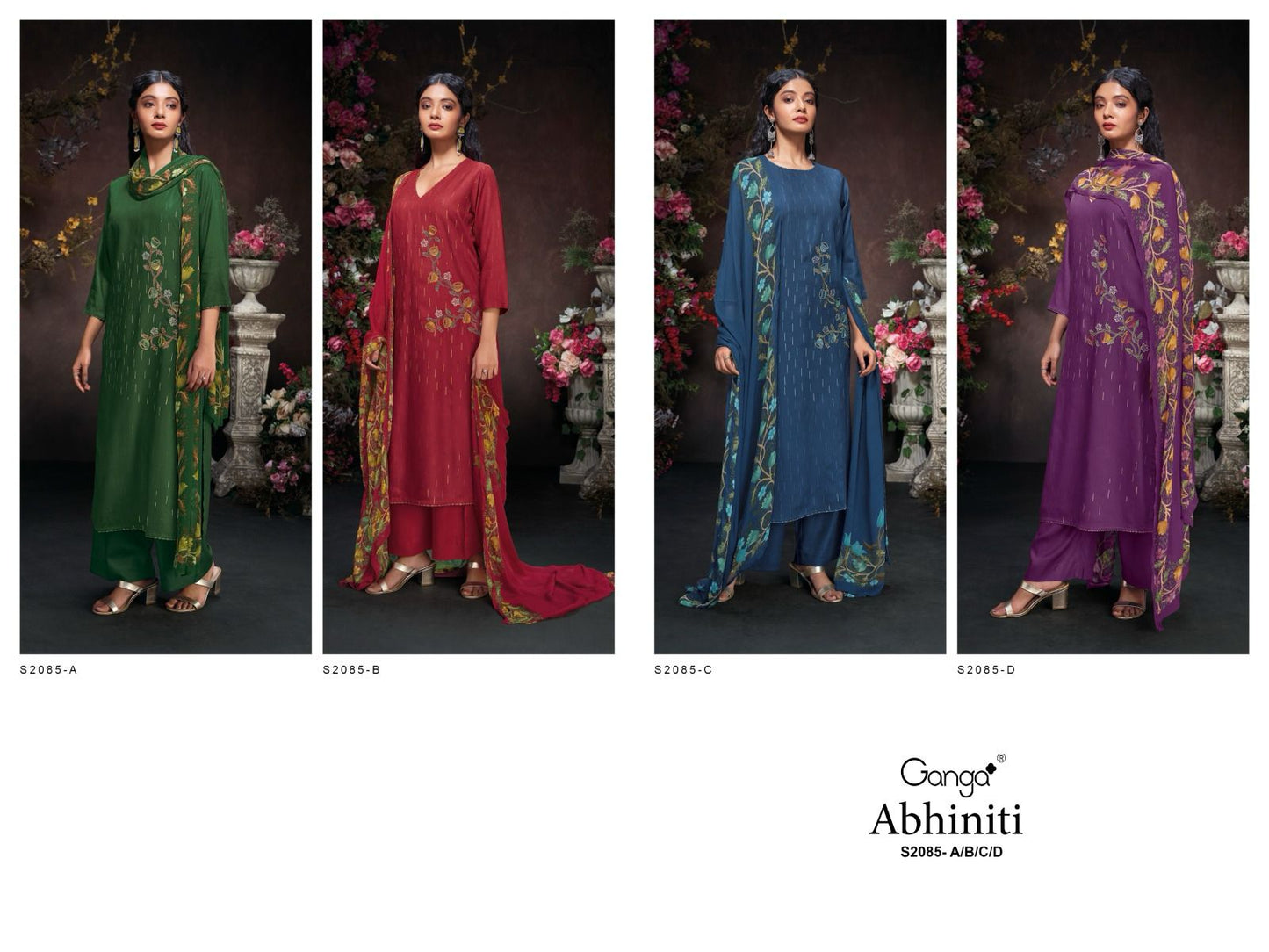 S2085-Abcd Abhiniti Ganga Pashmina Suits