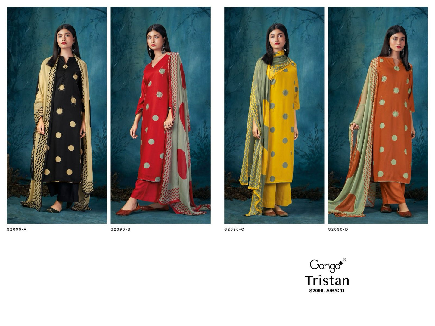S2096-Abcd Tristan Ganga Pashmina Suits