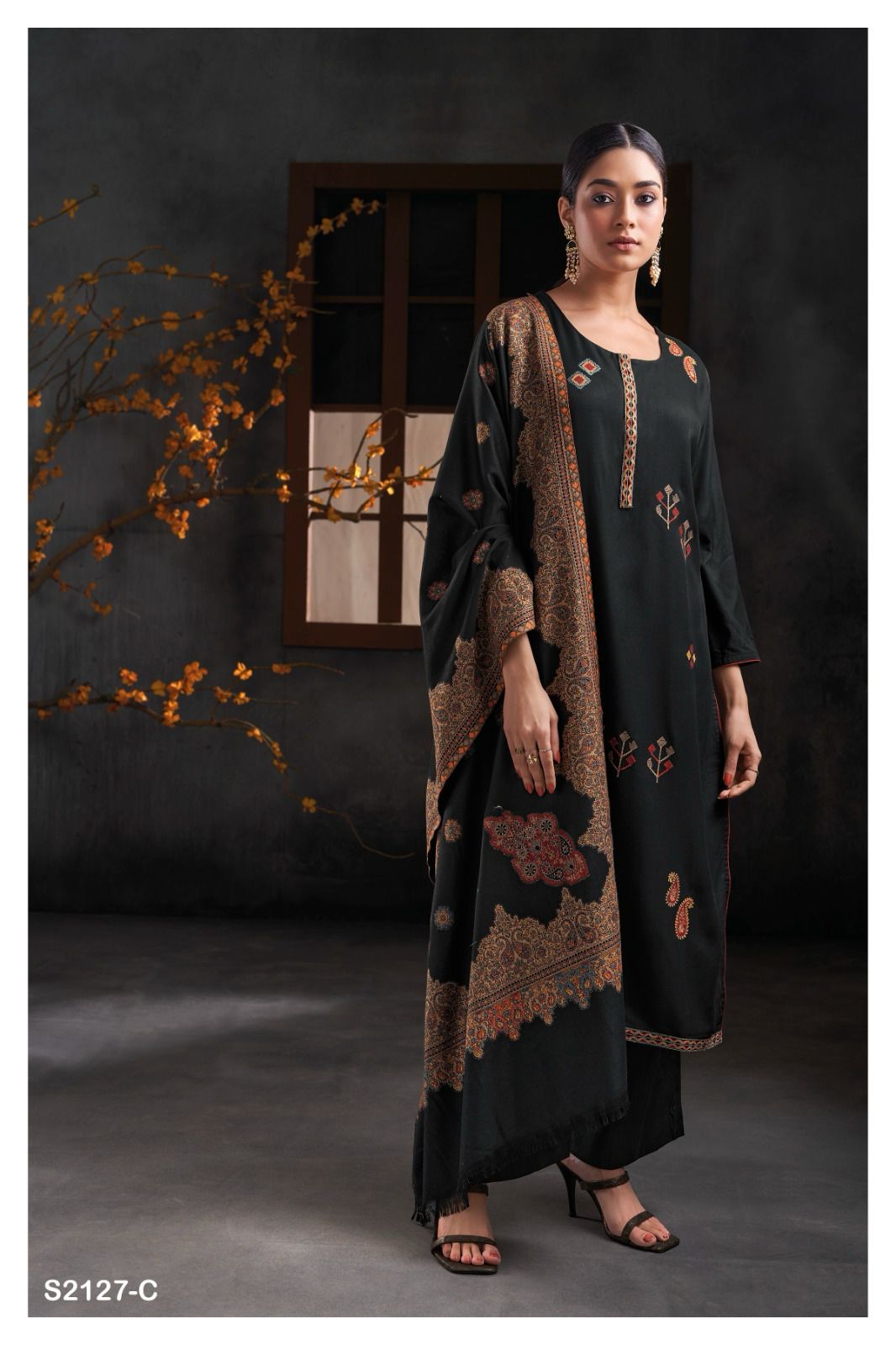 S2127-Abc Kalavathi Ganga Pashmina Suits