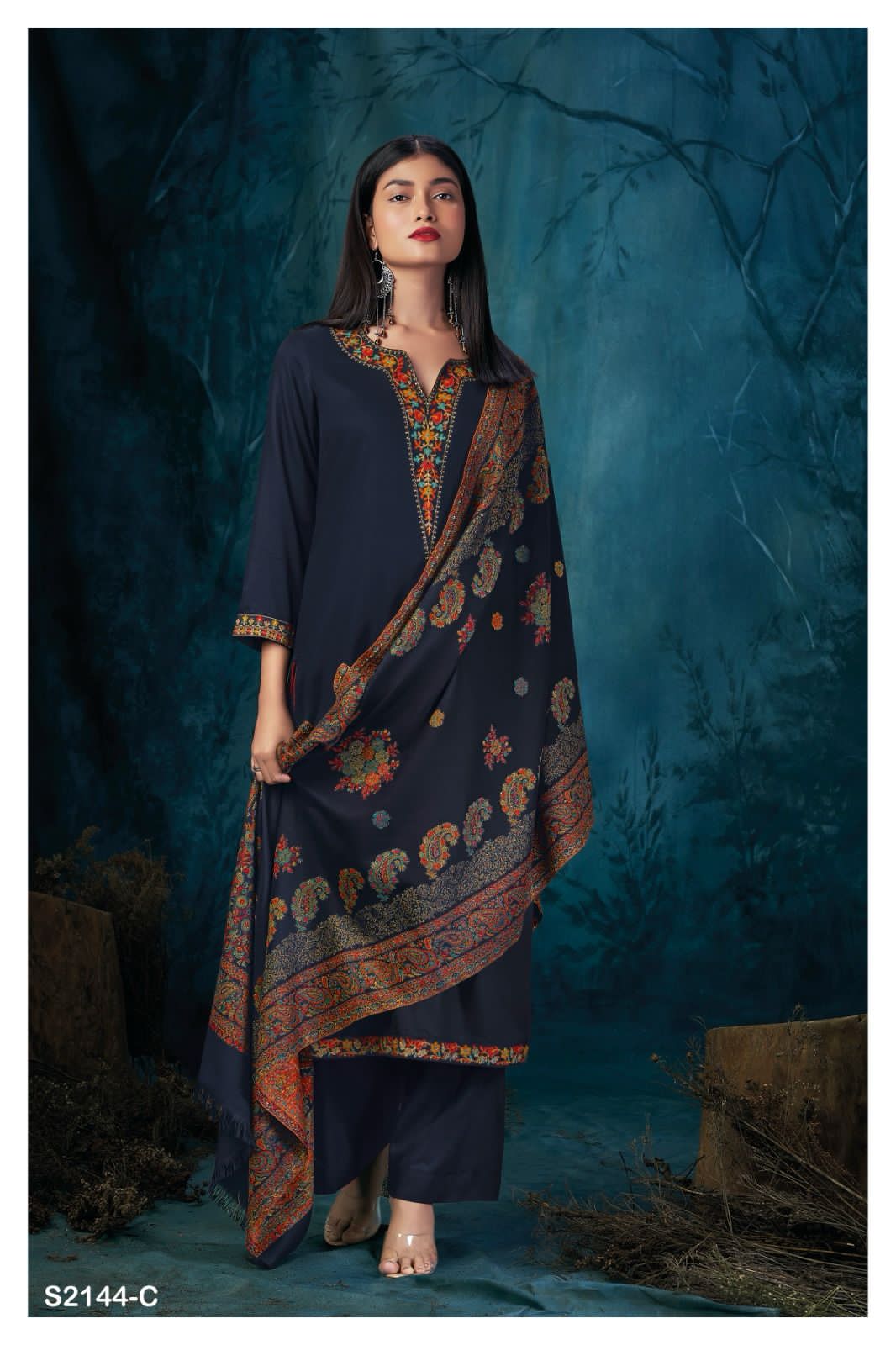 S2144-Abc Vritti Ganga Pashmina Suits