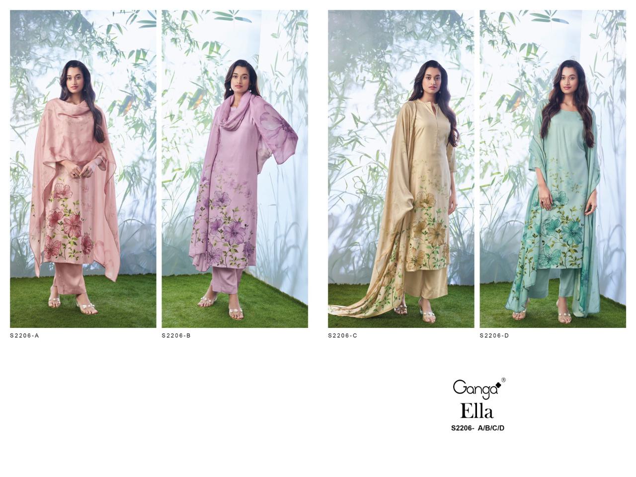 2206 Ella Ganga Pashmina Suits