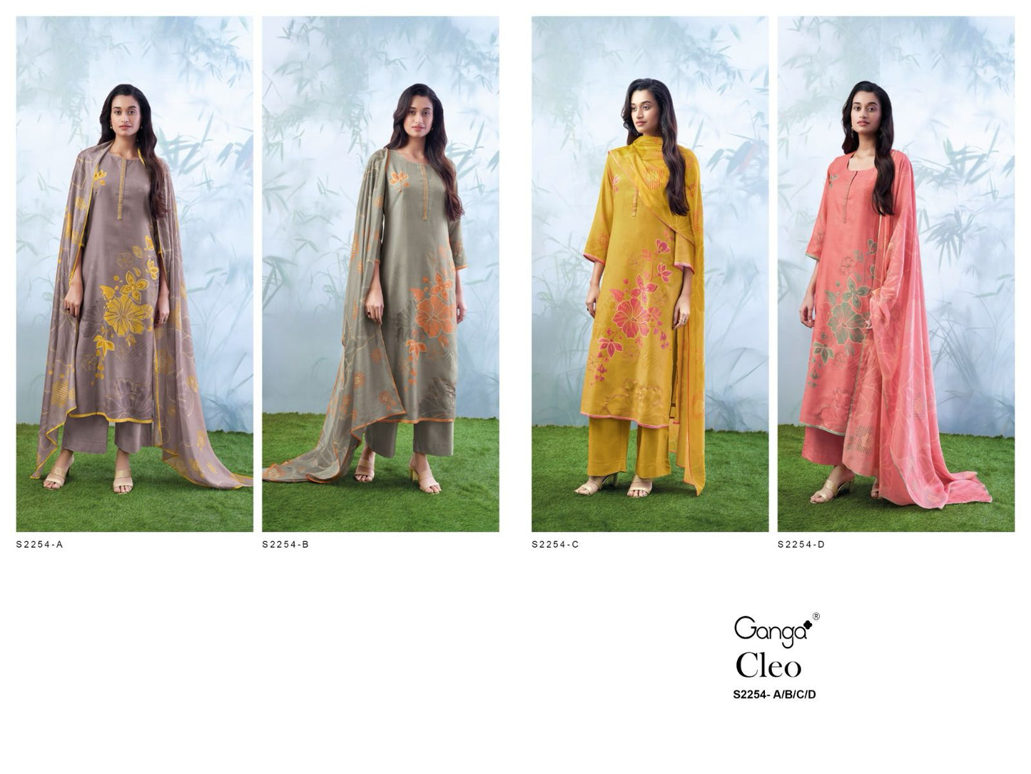 2254 Cleo Ganga Wool Pashmina Suits