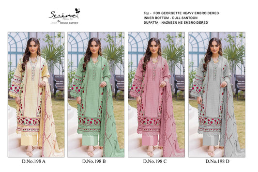 S 198 Serine Georgette Pakistani Salwar Suits