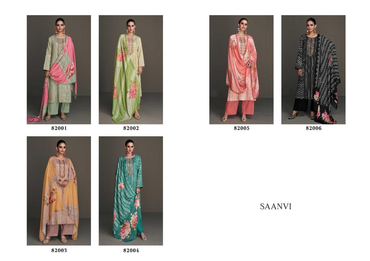 Saanvi Kesar Jaam Satin Pant Style Suits